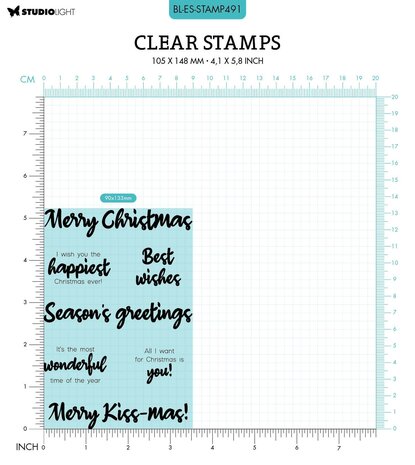 Studio Light Best Wishes Clear Stamps EN (BL-ES-STAMP491) (OUTLET)