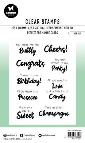 Studio Light Bubbly ENG Essentials Clear Stamps (BL-ES-STAMP356) (OUTLET)