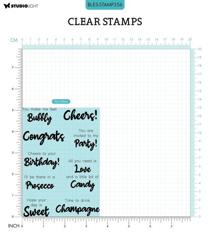Studio Light Bubbly ENG Essentials Clear Stamps (BL-ES-STAMP356) (OUTLET)