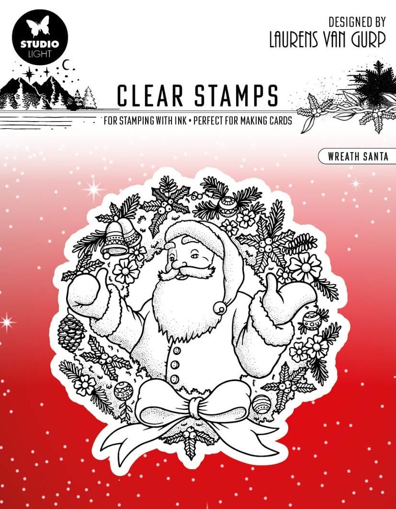 Studio Light Wreath Santa Essentials Clear Stamps (BL-ES-STAMP300) (OUTLET)
