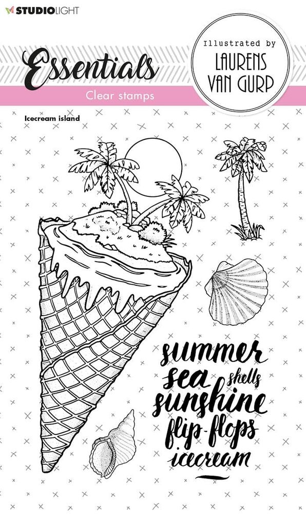 Studio Light Ice Cream Island Essentials Clear Stamps (BL-ES-STAMP259) (OUTLET)