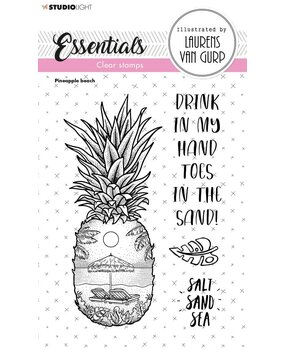 Studio Light Pineapple Beach Essentials Clear Stamps (BL-ES-STAMP258) (OUTLET)