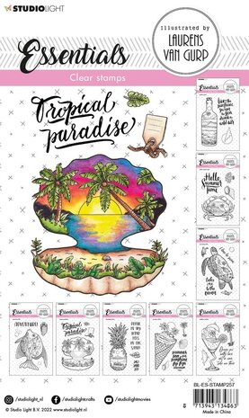 Studio Light Tropical Paradise Essentials Clear Stamps (BL-ES-STAMP257) (OUTLET)