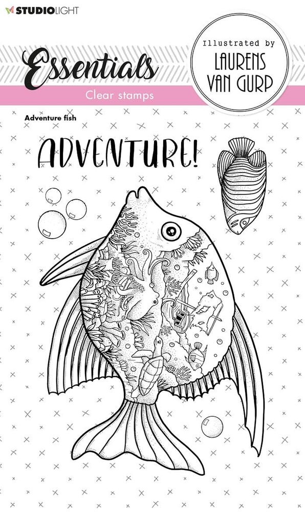 Studio Light Adventure Fish Essentials Clear Stamps (BL-ES-STAMP256) (OUTLET)