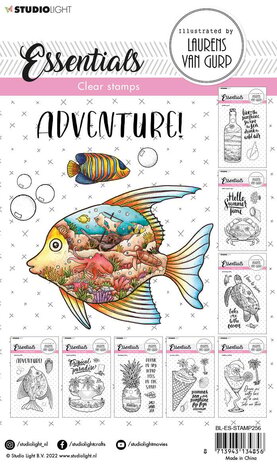 Studio Light Adventure Fish Essentials Clear Stamps (BL-ES-STAMP256) (OUTLET)