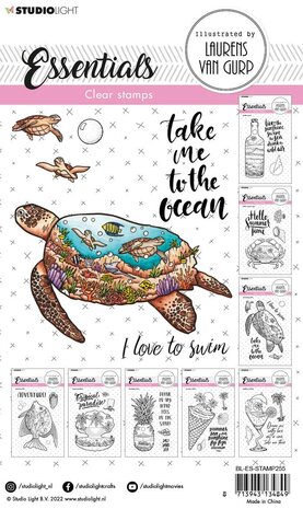 Studio Light Swimming Turtle Essentials Clear Stamps (BL-ES-STAMP255) (OUTLET)