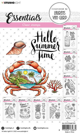 Studio Light Hello Summer Crab Essentials Clear Stamps (BL-ES-STAMP254) (OUTLET)