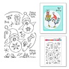 Stampendous! FransFormer Snowy Penguins Clear Stamp Set (STP-220 ) (OUTLET)
