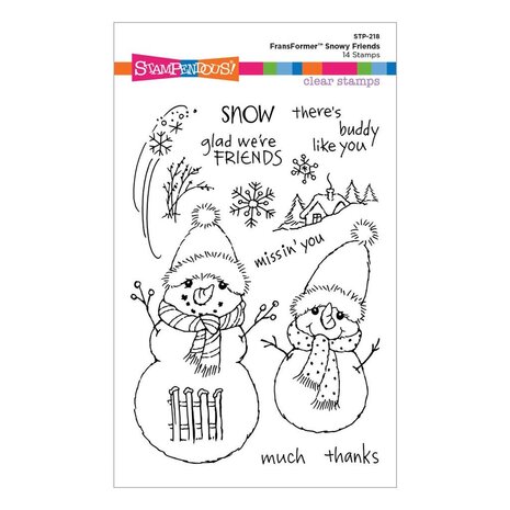 Stampendous! FransFormer Snowy Friends Clear Stamp Set (STP-218) (OUTLET)