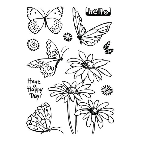Stampendous! Hello Butterfly Clear Stamps (STP-194) (OUTLET)