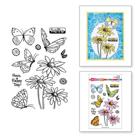 Stampendous! Hello Butterfly Clear Stamps (STP-194) (OUTLET)