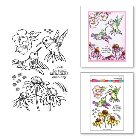 Stampendous! Hummingbird Day Clear Stamps (STP-193) (OUTLET)