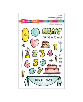 Stampendous! Birthday FransFormer Clear Stamps (STP-172) (OUTLET)