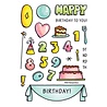 Stampendous! Birthday FransFormer Clear Stamps (STP-172) (OUTLET)