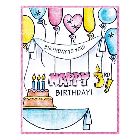 Stampendous! Birthday FransFormer Clear Stamps (STP-172) (OUTLET)