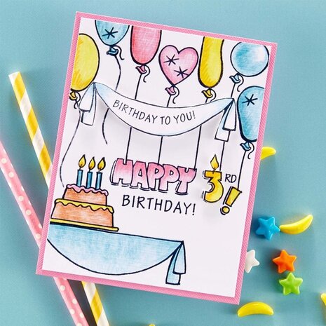 Stampendous! Birthday FransFormer Clear Stamps (STP-172) (OUTLET)