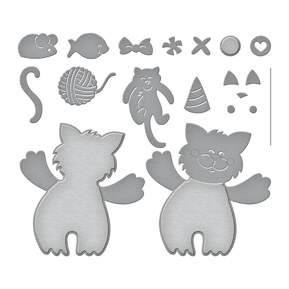 Stampendous! Kitty Hugs Cutting Dies (S5-587) (OUTLET) Stampendous! Kitty Hugs Cutting Dies (S5-587) (OUTLET)