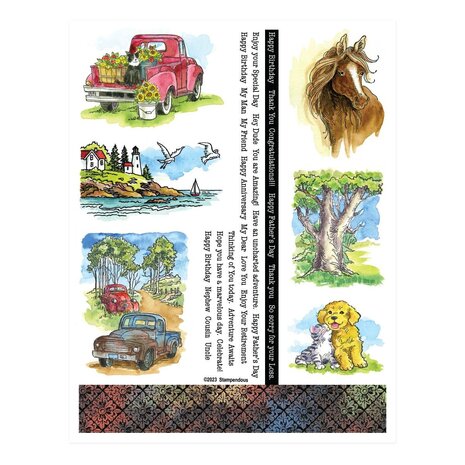 Stampendous! Quick Cards Great Outdoors (4pcs) (QC-005) (OUTLET)