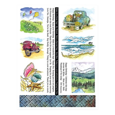 Stampendous! Quick Cards Great Outdoors (4pcs) (QC-005) (OUTLET)