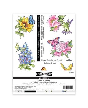 Stampendous! Quick Cards Hope of Spring (4pcs) (QC-003) (OUTLET)