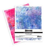 Stampendous! Quick Card Backgrounds Pink & Blue Splash (4pcs) (QC-002) (OUTLET)