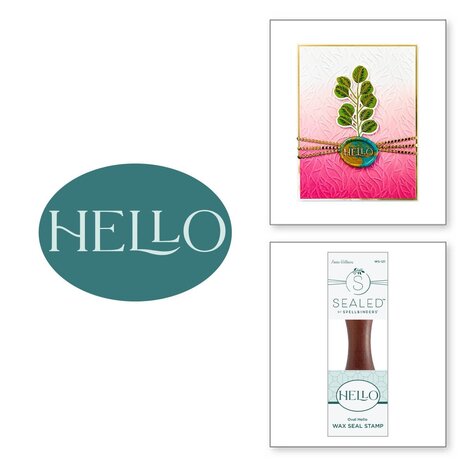 Spellbinders Oval Hello Wax Seal Stamp (WS-121) (OUTLET) Spellbinders Oval Hello Wax Seal Stamp (WS-121) (OUTLET)