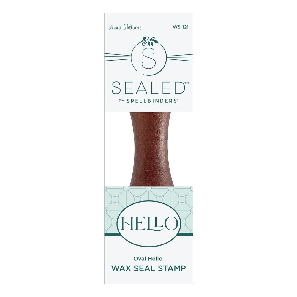 Spellbinders Oval Hello Wax Seal Stamp (WS-121) (OUTLET) Spellbinders Oval Hello Wax Seal Stamp (WS-121) (OUTLET)