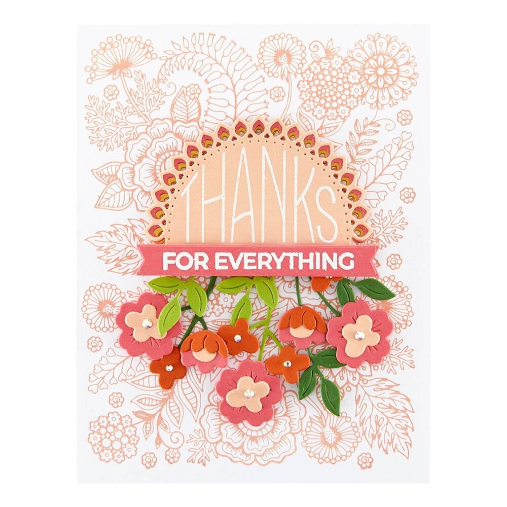 Spellbinders Kaleidoscope Arch Sentiments Clear Stamp (STP-208) (OUTLET)