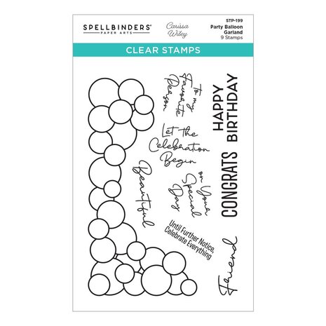 Spellbinders Party Balloon Garland Clear Stamp (STP-199) (OUTLET)