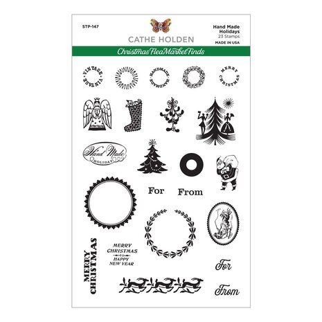 Spellbinders Hand Made Holidays Clear Stamps (STP-147) (OUTLET)