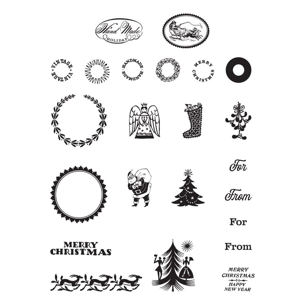 Spellbinders Hand Made Holidays Clear Stamps (STP-147) (OUTLET)