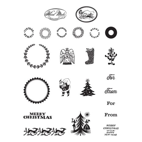 Spellbinders Hand Made Holidays Clear Stamps (STP-147) (OUTLET)