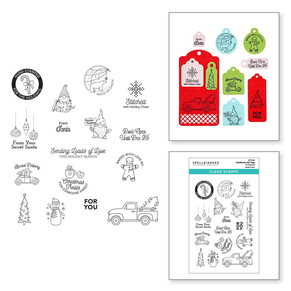 Spellbinders Handmade Gift Tags Clear Stamp (STP-142) (OUTLET)