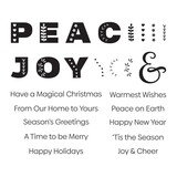 Spellbinders Peace & Joy Clear Stamp (STP-140) (OUTLET)