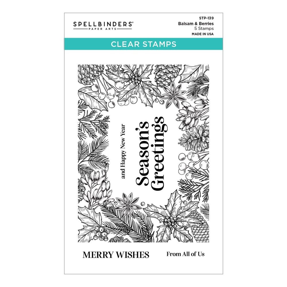 Spellbinders Balsam & Berries Clear Stamp (STP-139) (OUTLET) Spellbinders Balsam & Berries Clear Stamp (STP-139) (OUTLET)