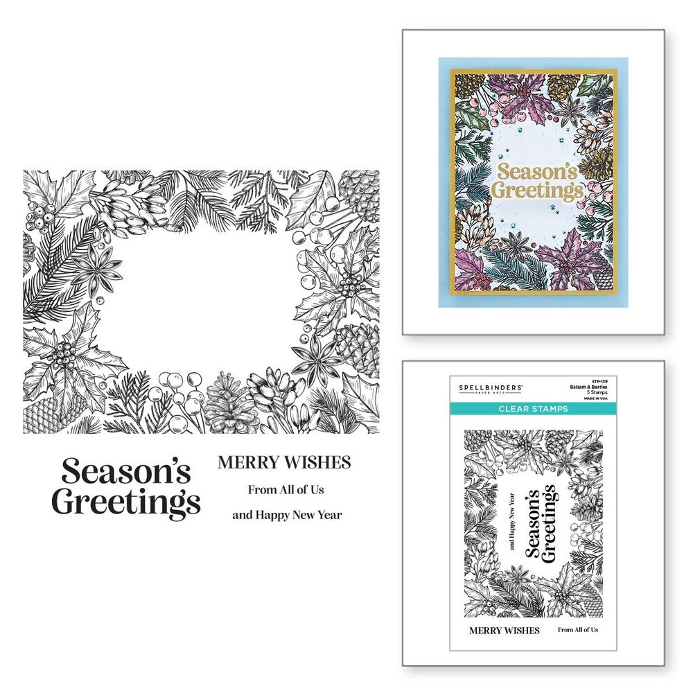 Spellbinders Balsam & Berries Clear Stamp (STP-139) (OUTLET) Spellbinders Balsam & Berries Clear Stamp (STP-139) (OUTLET)