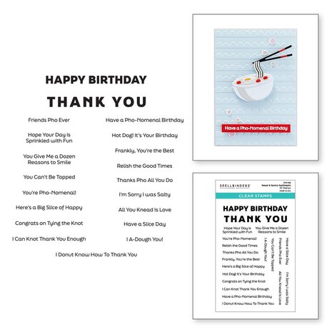 Spellbinders Sweet & Savory Sentiments Clear Stamp (STP-138) (OUTLET)