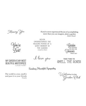 Spellbinders Through the Garden Gate Sentiments Clear Stamp (STP-108) (OUTLET)