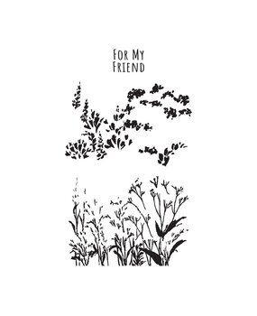 Spellbinders Layered Wildflowers Scene Clear Stamp (STP-086) (OUTLET)