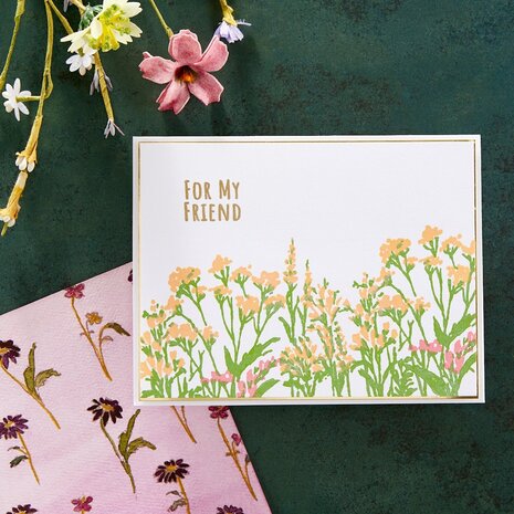 Spellbinders Layered Wildflowers Scene Clear Stamp (STP-086) (OUTLET)