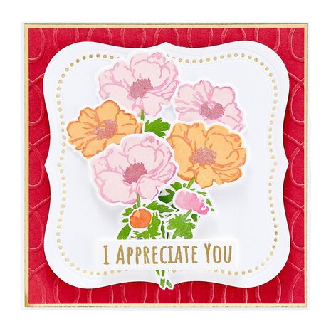 Spellbinders Layered Anemones Clear Stamp (STP-085) (OUTLET)