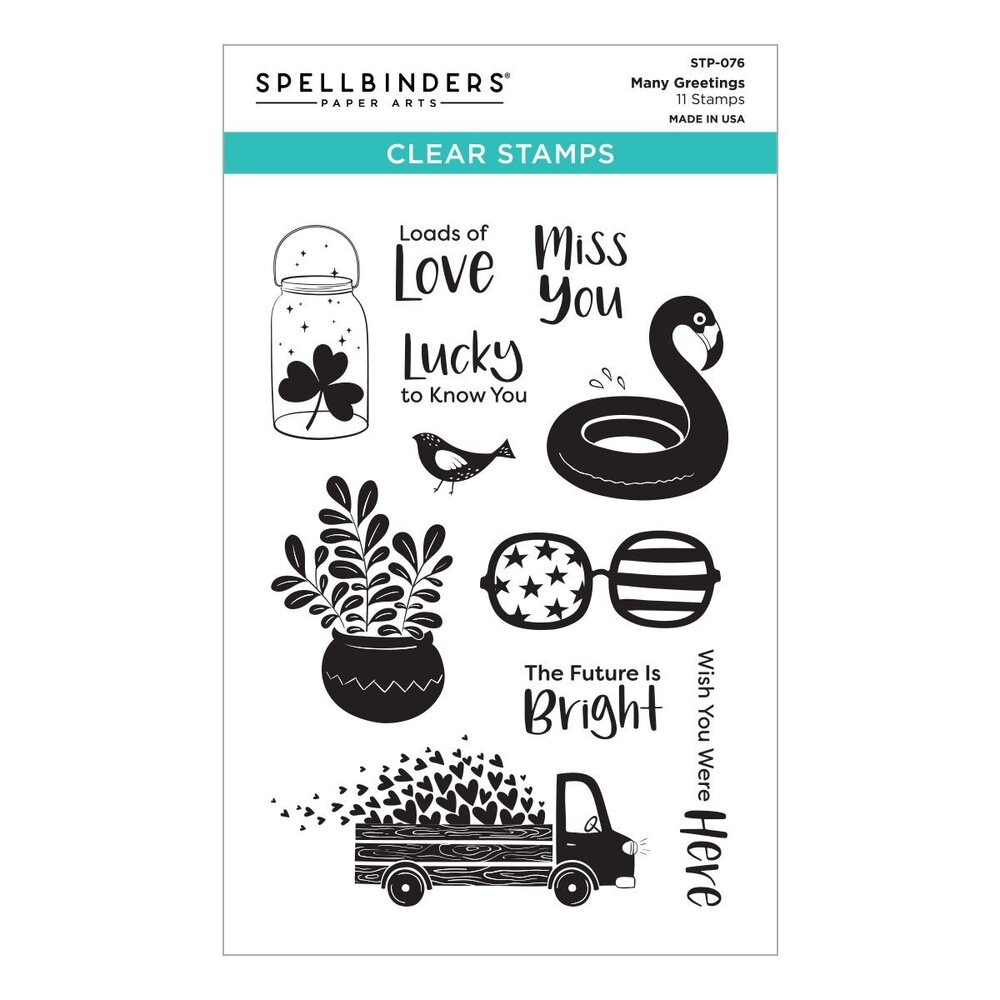 Spellbinders Many Greetings Clear Stamp (STP-076) (OUTLET) Spellbinders Many Greetings Clear Stamp (STP-076) (OUTLET)