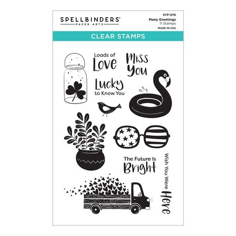 Spellbinders Many Greetings Clear Stamp (STP-076) (OUTLET) Spellbinders Many Greetings Clear Stamp (STP-076) (OUTLET)