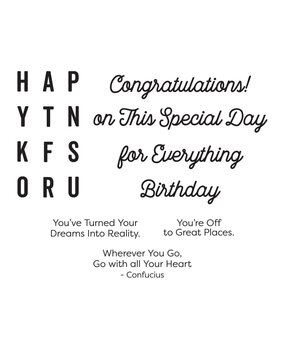 Spellbinders Open Road Sentiments Clear Stamp (STP-066) (OUTLET)