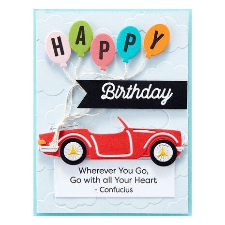 Spellbinders Open Road Sentiments Clear Stamp (STP-066) (OUTLET)