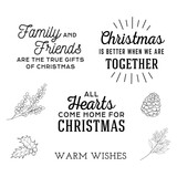 Spellbinders Home for Christmas Sentiments Clear Stamp (STP-057) (OUTLET)