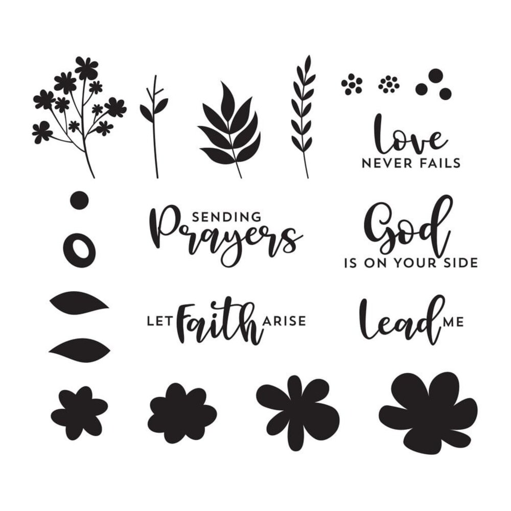 Spellbinders Love Never Fails Clear Stamp (STP-051) (OUTLET)