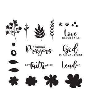Spellbinders Love Never Fails Clear Stamp (STP-051) (OUTLET)