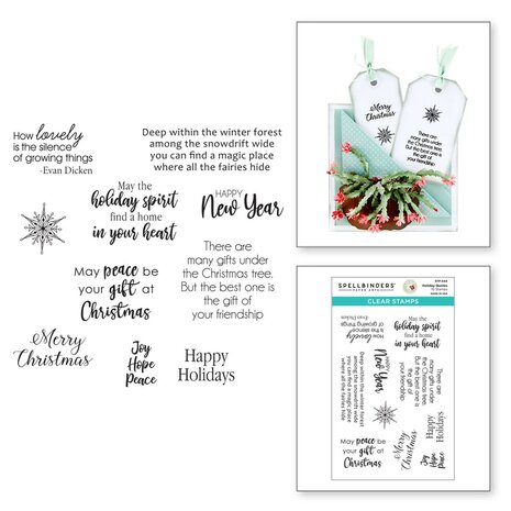 Spellbinders Holiday Quotes Clear Stamp (STP-044) (OUTLET) Spellbinders Holiday Quotes Clear Stamp (STP-044) (OUTLET)