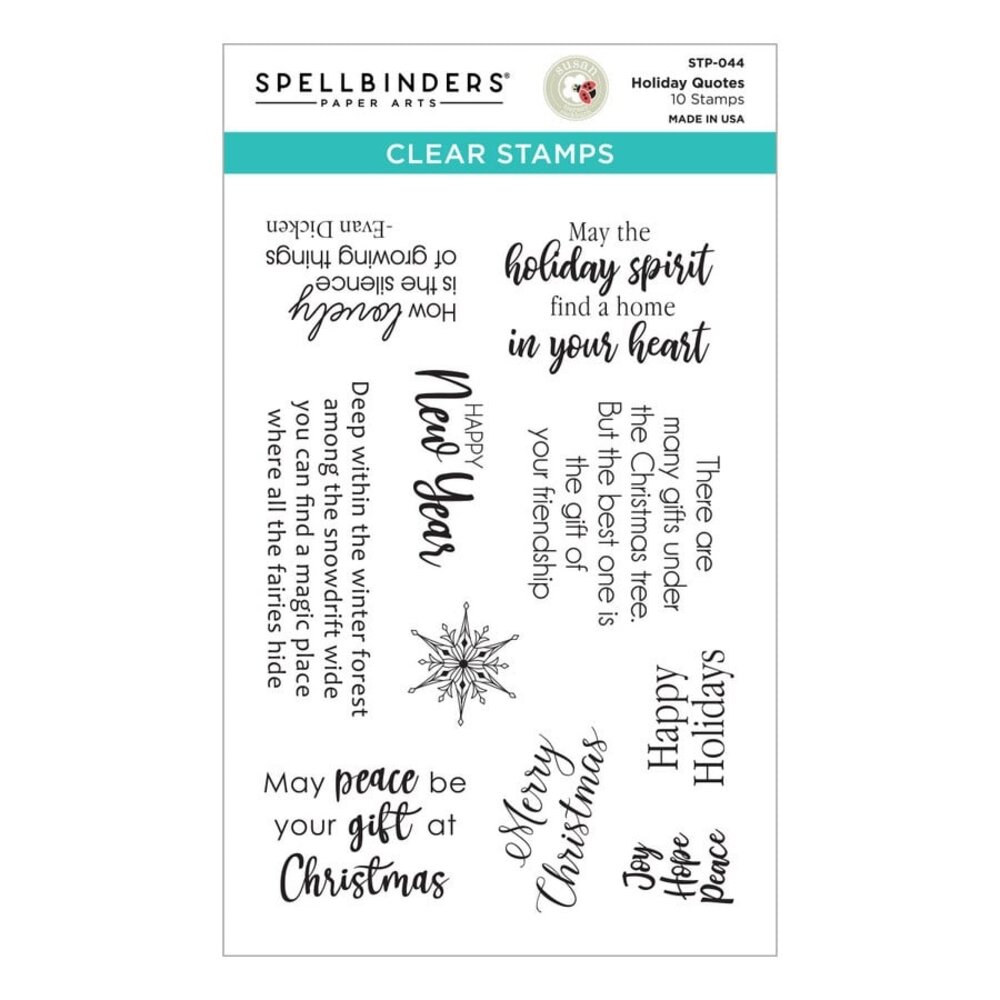 Spellbinders Holiday Quotes Clear Stamp (STP-044) (OUTLET) Spellbinders Holiday Quotes Clear Stamp (STP-044) (OUTLET)